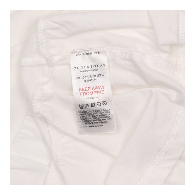Peplum Top White Broderie Anglaise Flutter Sleeve