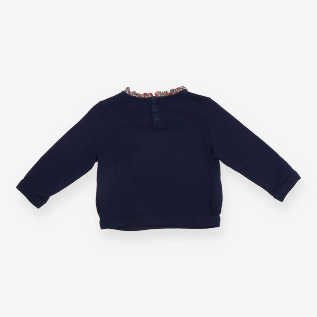 Jersey Sweater Navy with Frill Collar, Dog