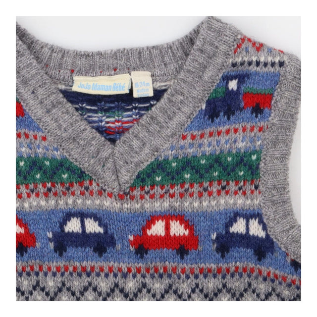 Knit Sweater Vest with cars