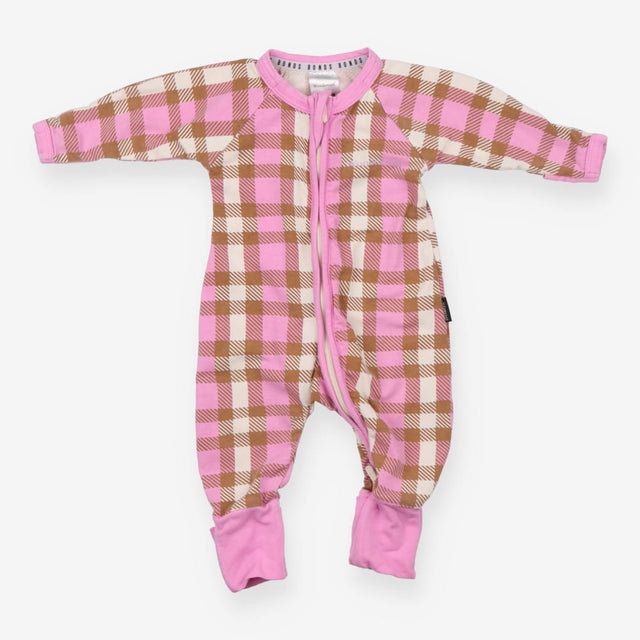 Wondersuit Pink and Tan Check