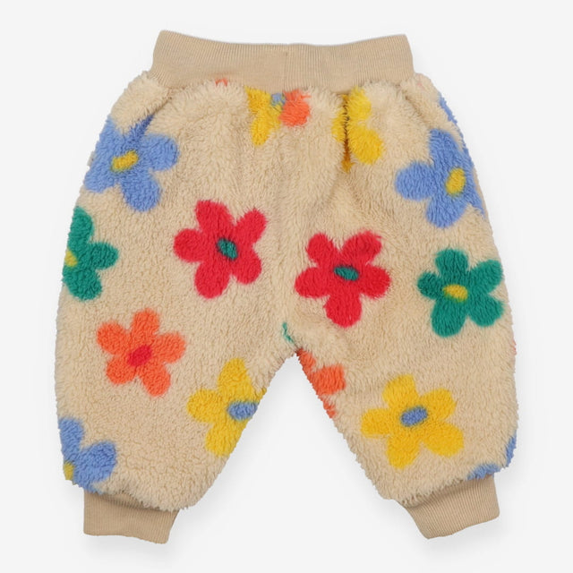 Fleece Trouser Light Brown with Flowers