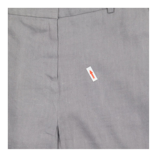 Modern Rarity Grey Linen Wide Leg Tailored