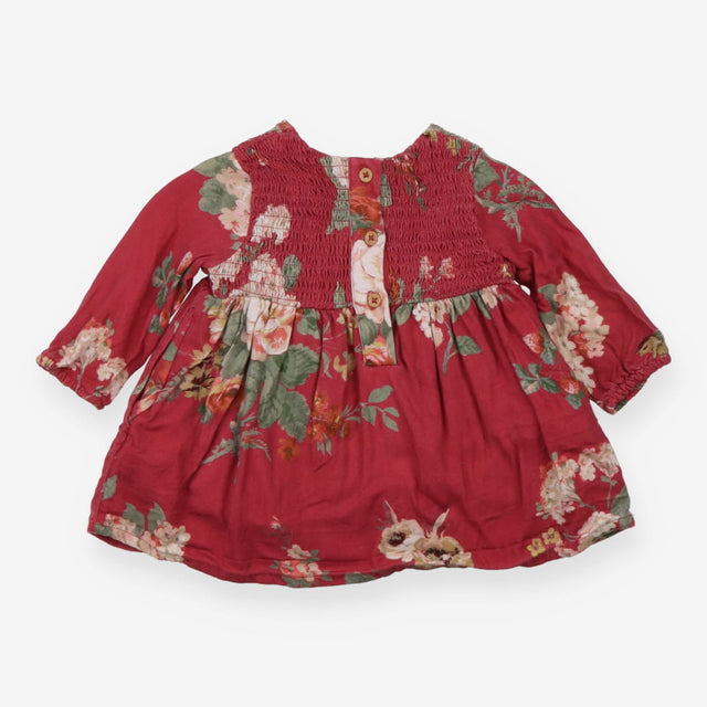 Laura Ashley Floral Burgundy Dress