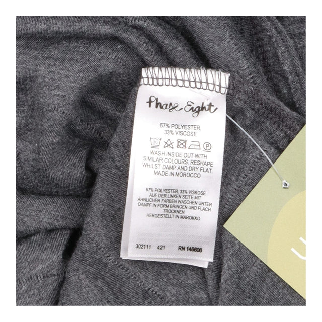 Charcoal Grey Wavy Textured Rib Long Sleeve Jumper