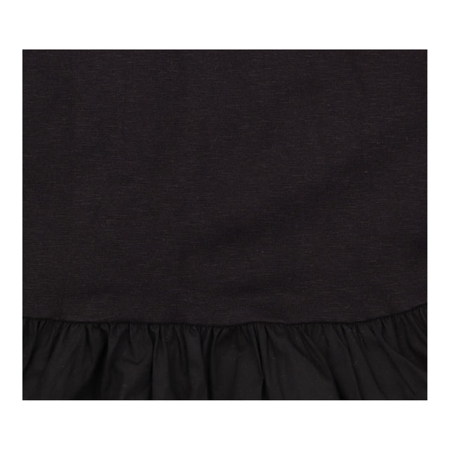 Dress Black Short Sleeve Scoop Neck Midi