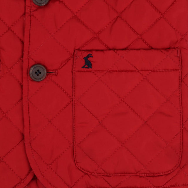 Coat Red Quilted with Tartan Lined
