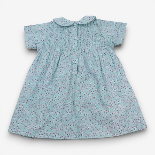 Blue Floral Collared Dress