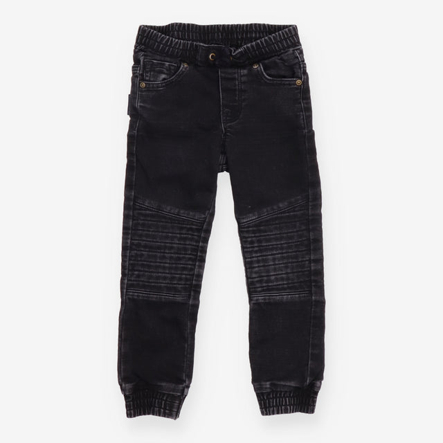Jeans Pull On Black with Detail
