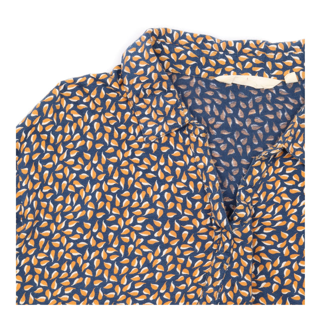 Blouse Navy with Yellow Pattern