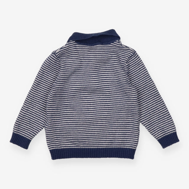 Sweater blue white stripe Peter Rabbit blue collar