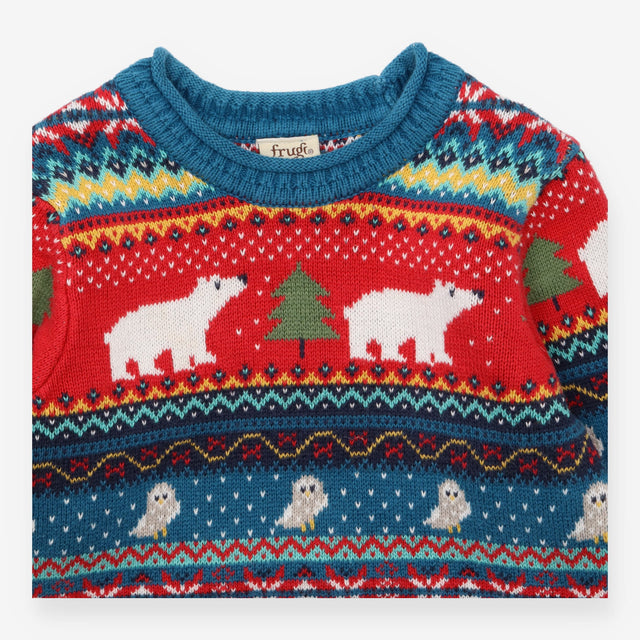 Sweater knit fairisle Polar bears owls penguins