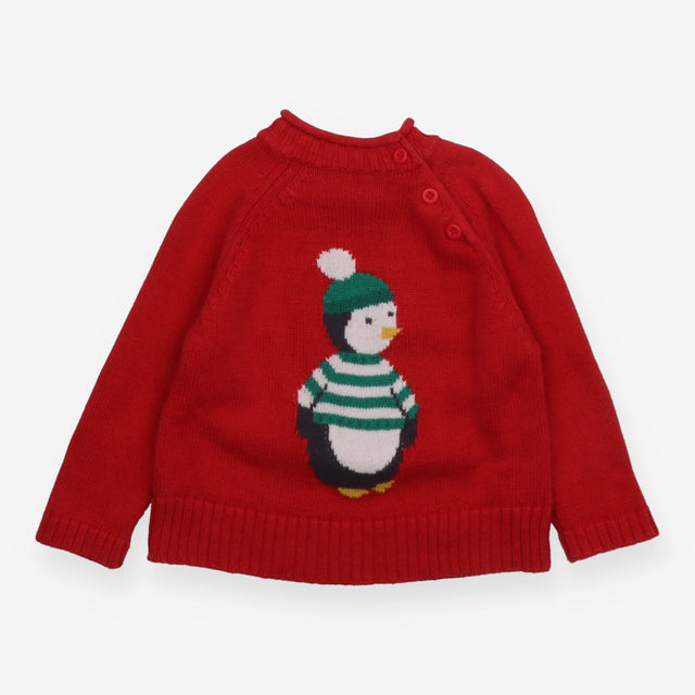 Sweater red festive penguin