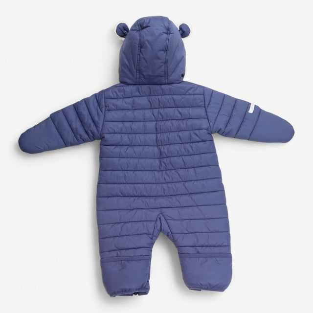 Pramsuit Blue Quilted with Fleece Lining