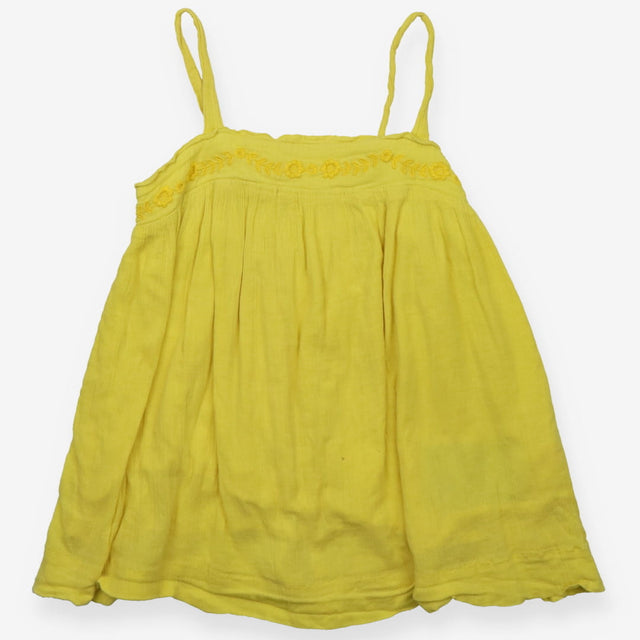 Strappy Tunic Yellow with Stitched Flowers