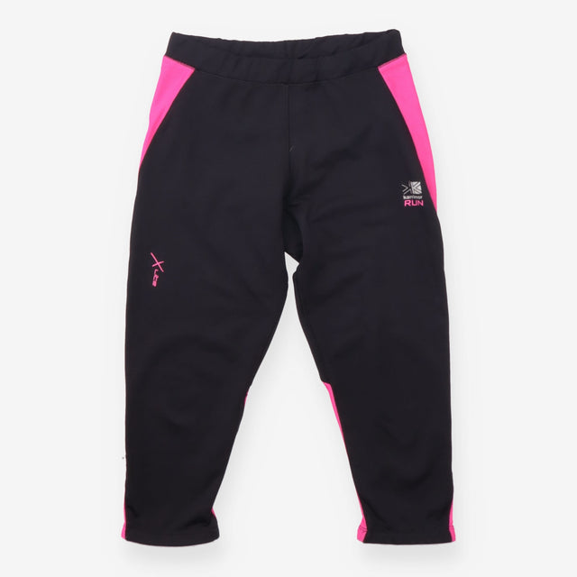 Running Leggings Black Pink Capri Performance