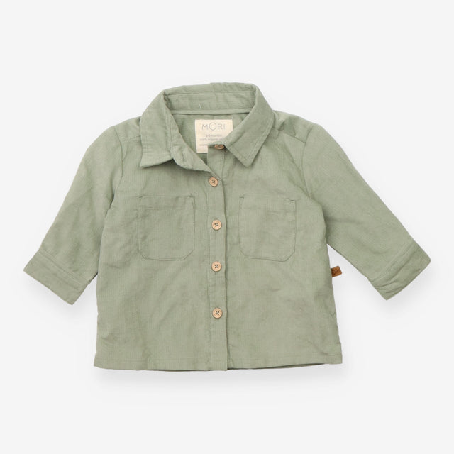 Shirt long sleeved cord green