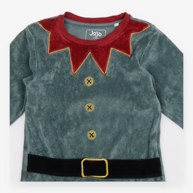 Pyjamas Green Velour Elf