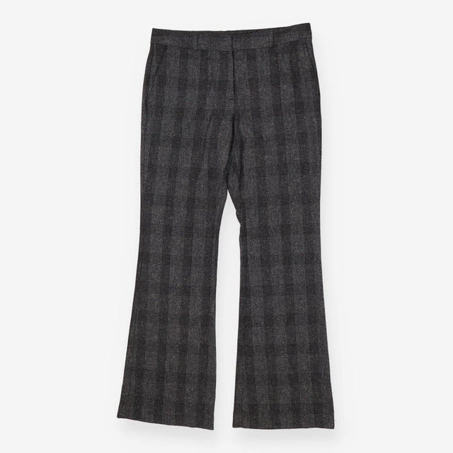 Grey Tweed Straight Leg Trousers