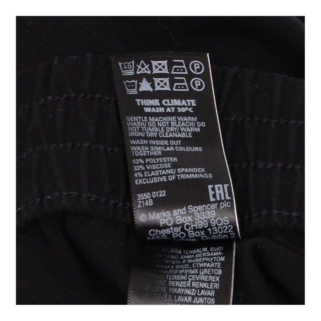Wide Leg Trousers Elasticated Waist Black