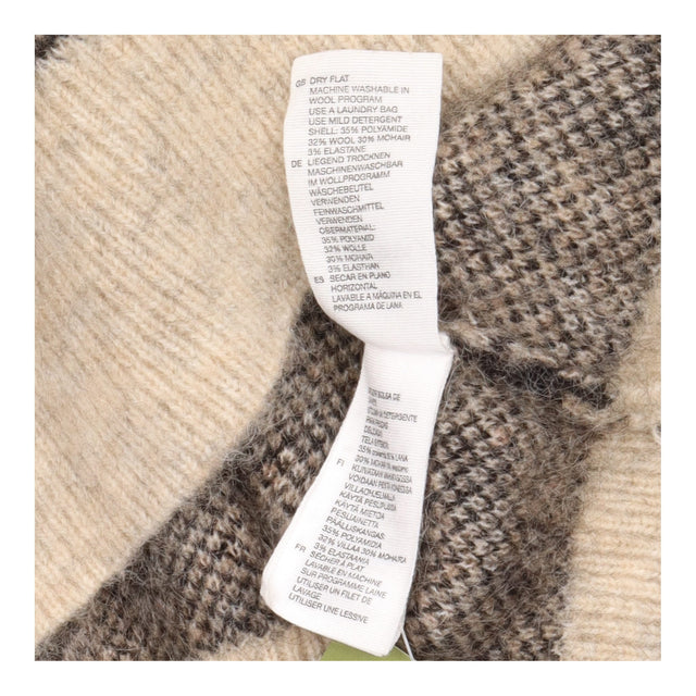 Jumper Leopard Print Mohair Wool Blend V Neck