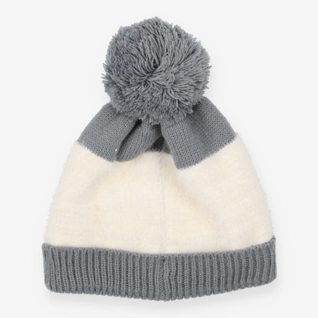 Grey penguin bobble hat