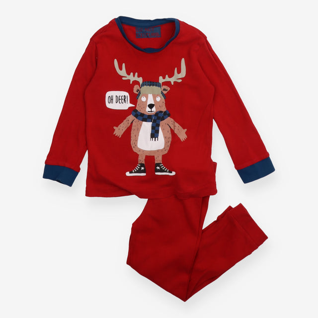 Pyjamas red bear reindeer