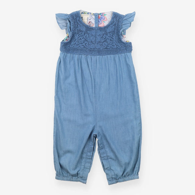 Playsuit blue chambray denim