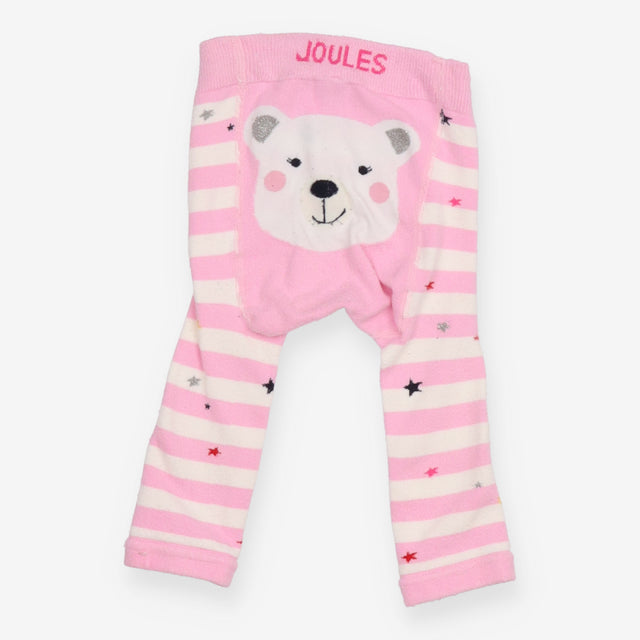 Leggings knit pink stripe bear bum