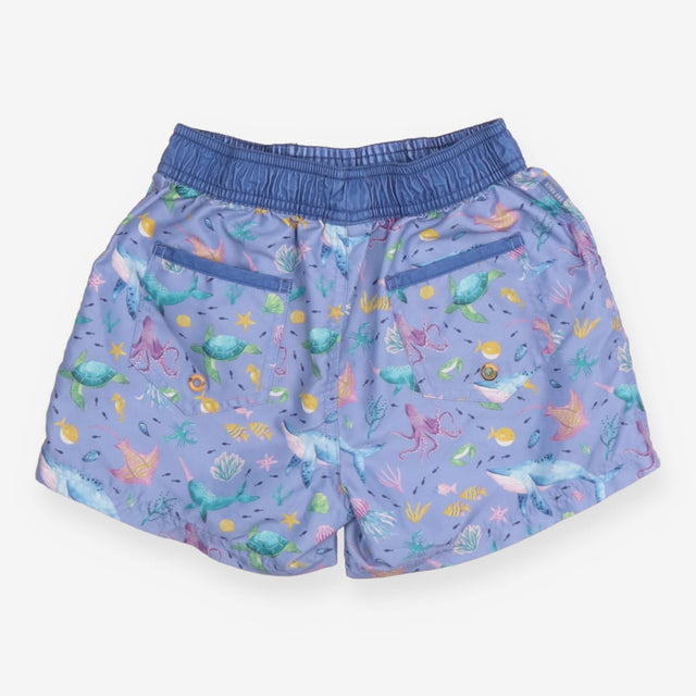 Blue Sea Creatures Swim Shorts