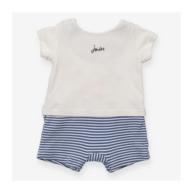 Jersey Romper Fox with Glasses on Scooter and Navy
