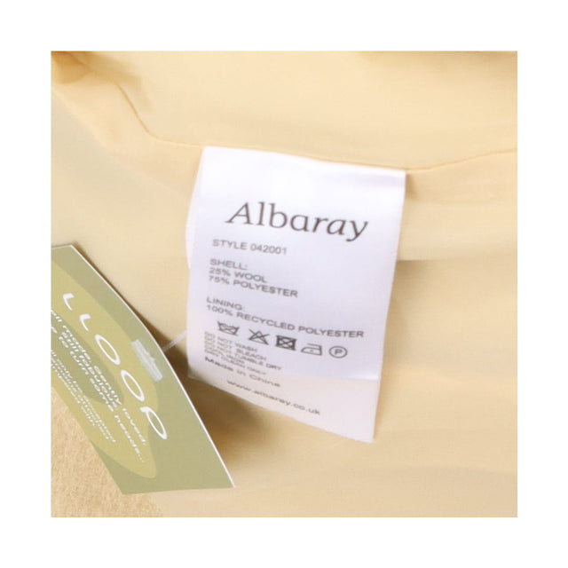 Collared longline Coat Light Yellow Cream
