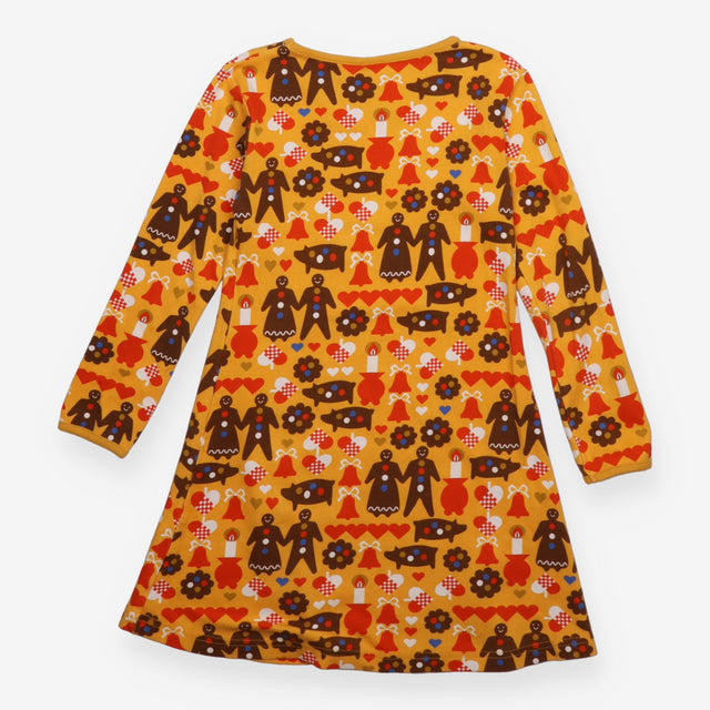 Jersey Dress Mustard Gingerbread Brown