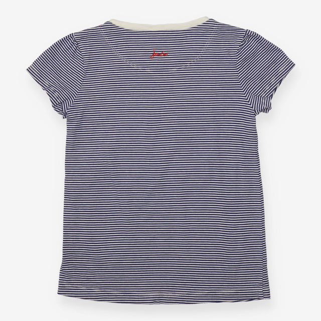 Tee SS striped blue horse - sea horse