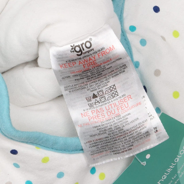 Sleeping bag blue green grey coloured spots 2.5 to