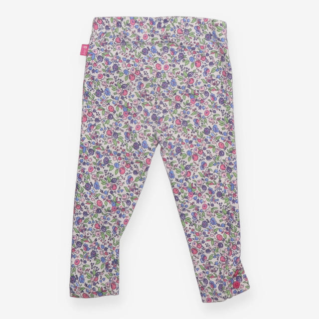 Leggings Floral White Flower Buttons