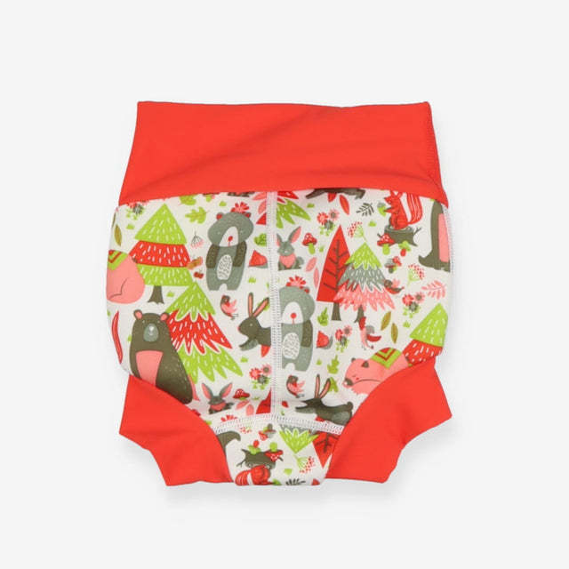 Red woodland print happy nappy