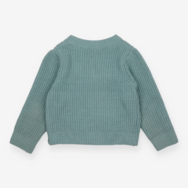 Cardigan Jumbo Knit Teal