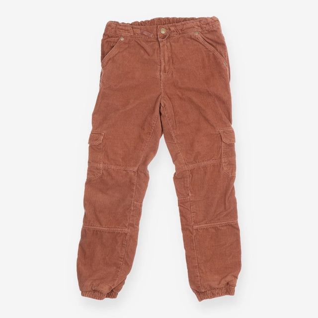 Cargo Cord Trouser Brown Lined with Drawstrings