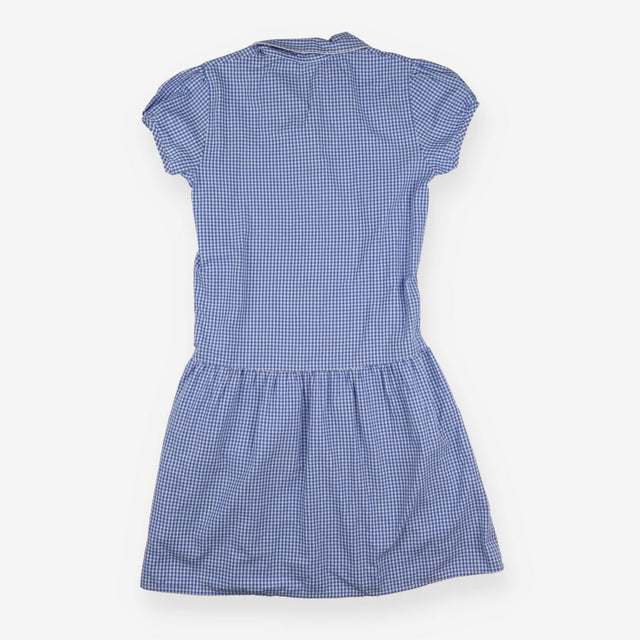 Summer dress blue check button down