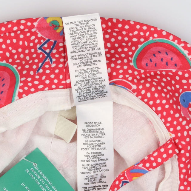Sunhat pink with fruit and flamingos