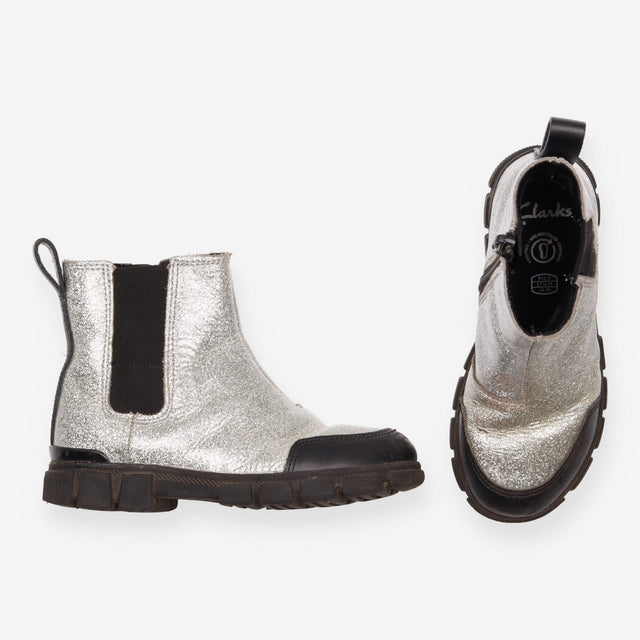Silver Sparkly Ankle Boots