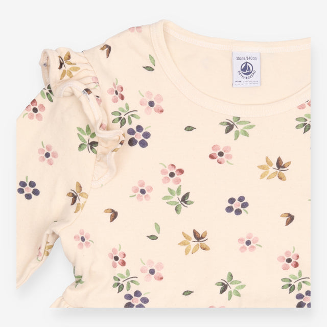 Dress Long Sleeve Cream Floral Appliques
