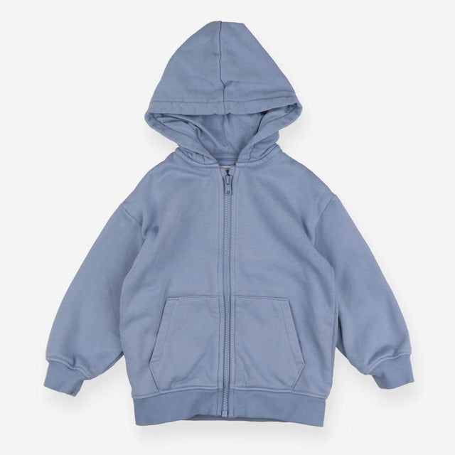 Hoodie grey blue zipped