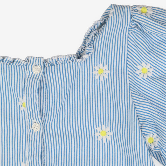 Blue Striped Daisy Dress - Angel & Rocket