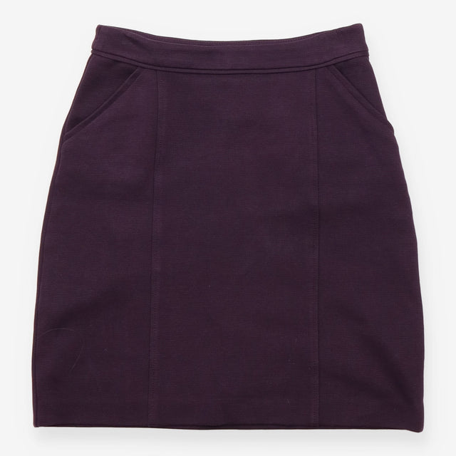 Aubergine Sixties Ponte A-Line Mini Skirt