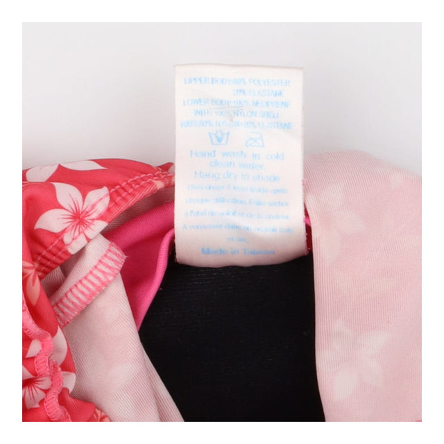 Pink floral happy nappy swimsuit