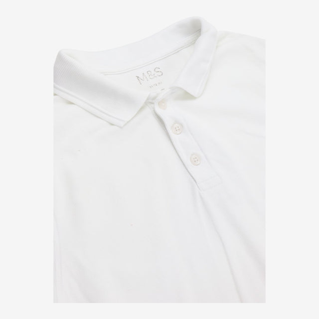 Polo Shirt White School Uniform