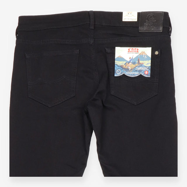 Jeans Black Rinse Mid Rise Slim Fit