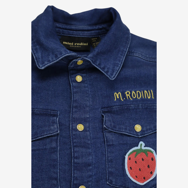Denim Shirt Strawberry Pocket
