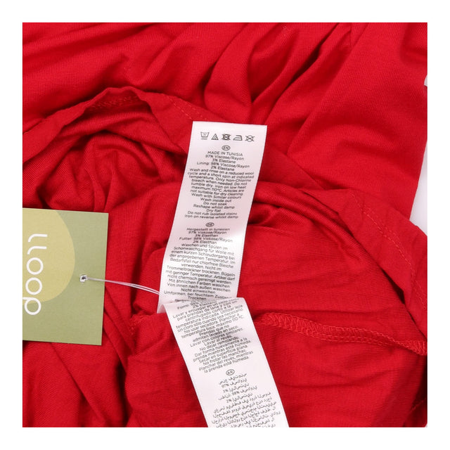 Bright Red Ruched Side Wrap Front Long Sleeve Jers